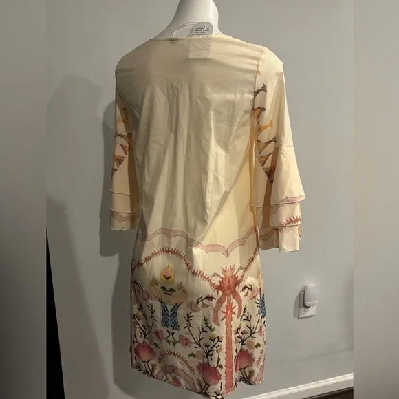 Cider “Made With Love” Boho Chic 3/4 Sleeve Midi Dress NWT PTP 19” - Picture 4 of 9